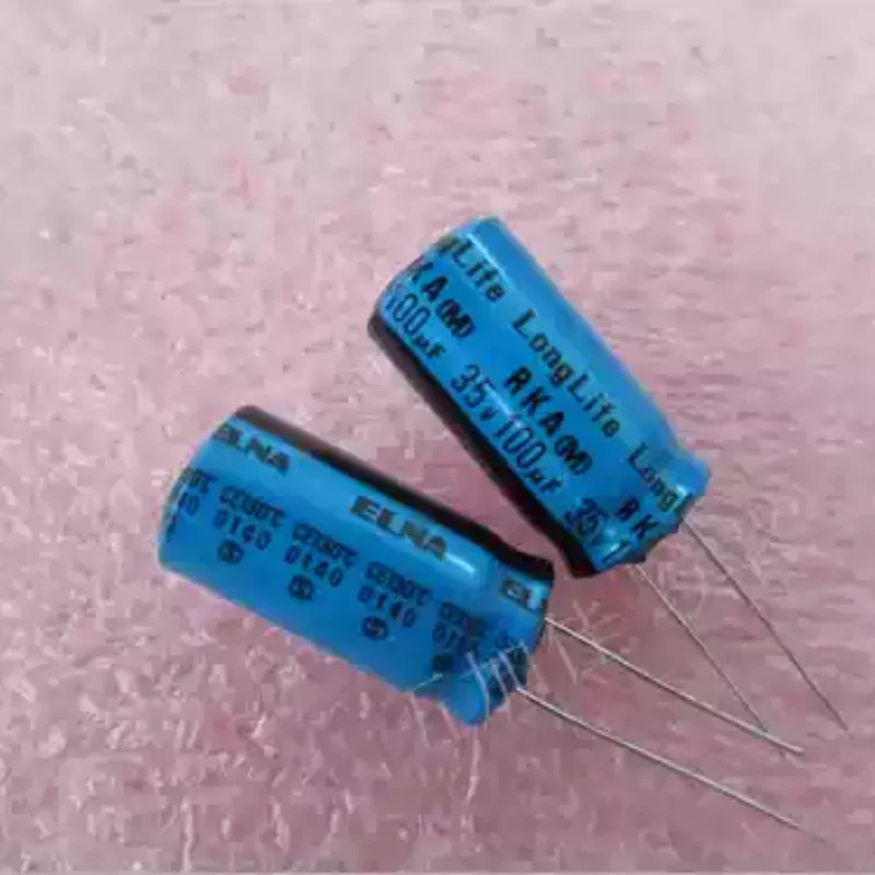 10-100pcs LongLife RKA 35V100UF 130 ℃ Japanese Long Life Nai High Temperature Electrolytic Capacitors