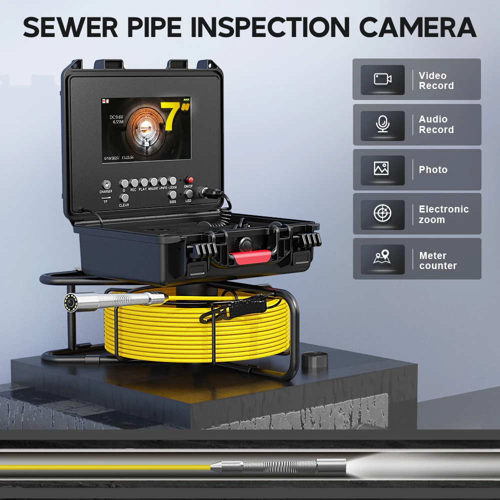 MAOTEWANG-Industrial Endoscope Camera, HD, Wireless, WiFi, Pipe Inspection Camera, DVR 16GB TF Card, Sewer Drain, IP68 ，10M-50M