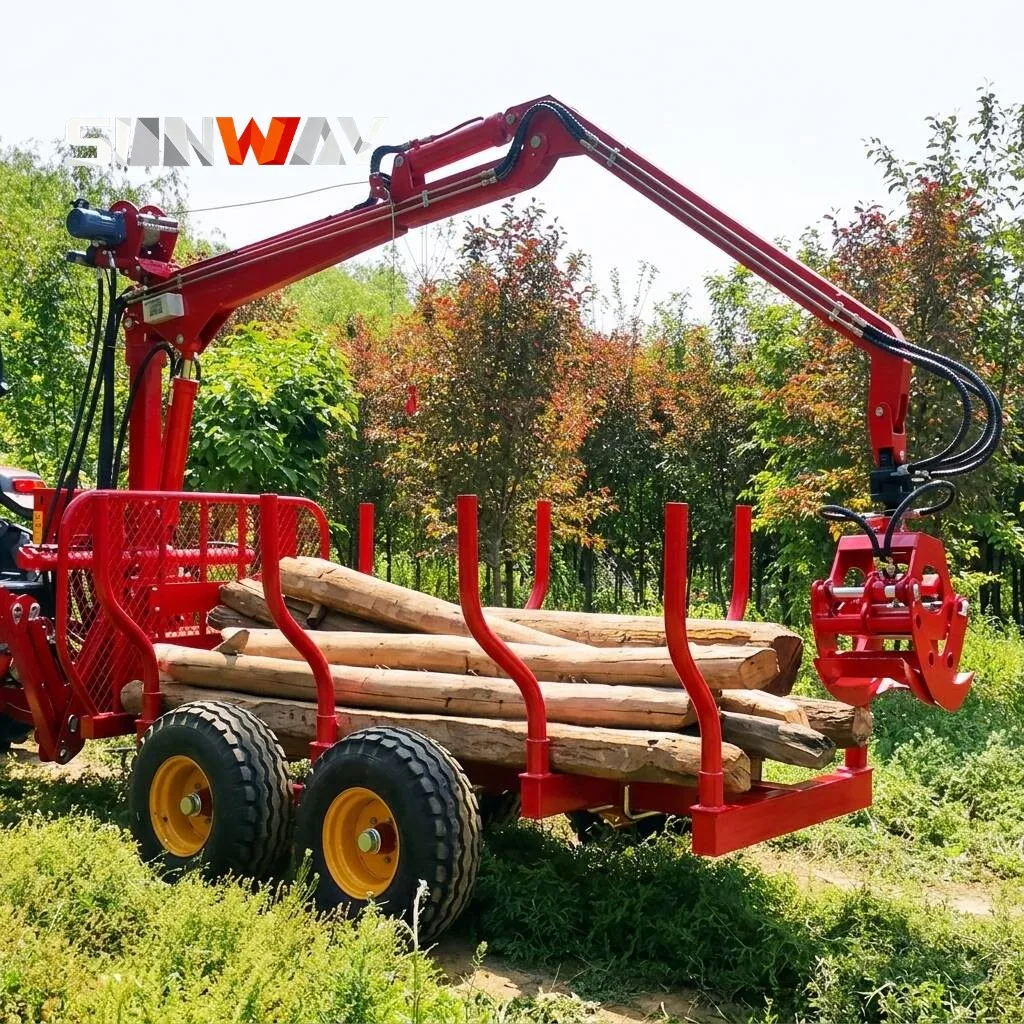 

Farm Tractor Trailer 1ton 2ton 3ton Forest Tractor Trailerhydraulic Atv Farm Tractor Log Timber Wood Trailer