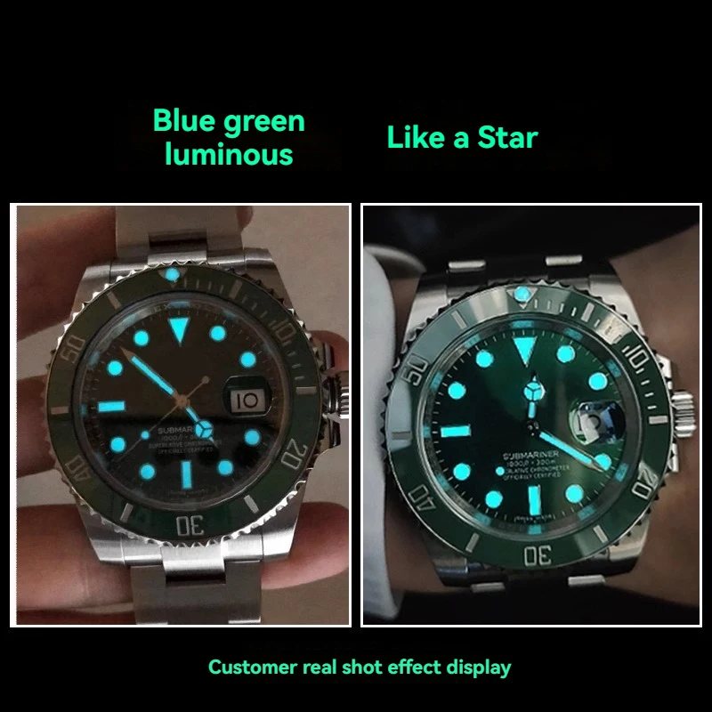 Blue Green Luminous Bead Watch Bezel 12 O’Clock 2.5mm Lume Pearl Dot Ceramic Beads Night Light for Rolex Submariner Accessories