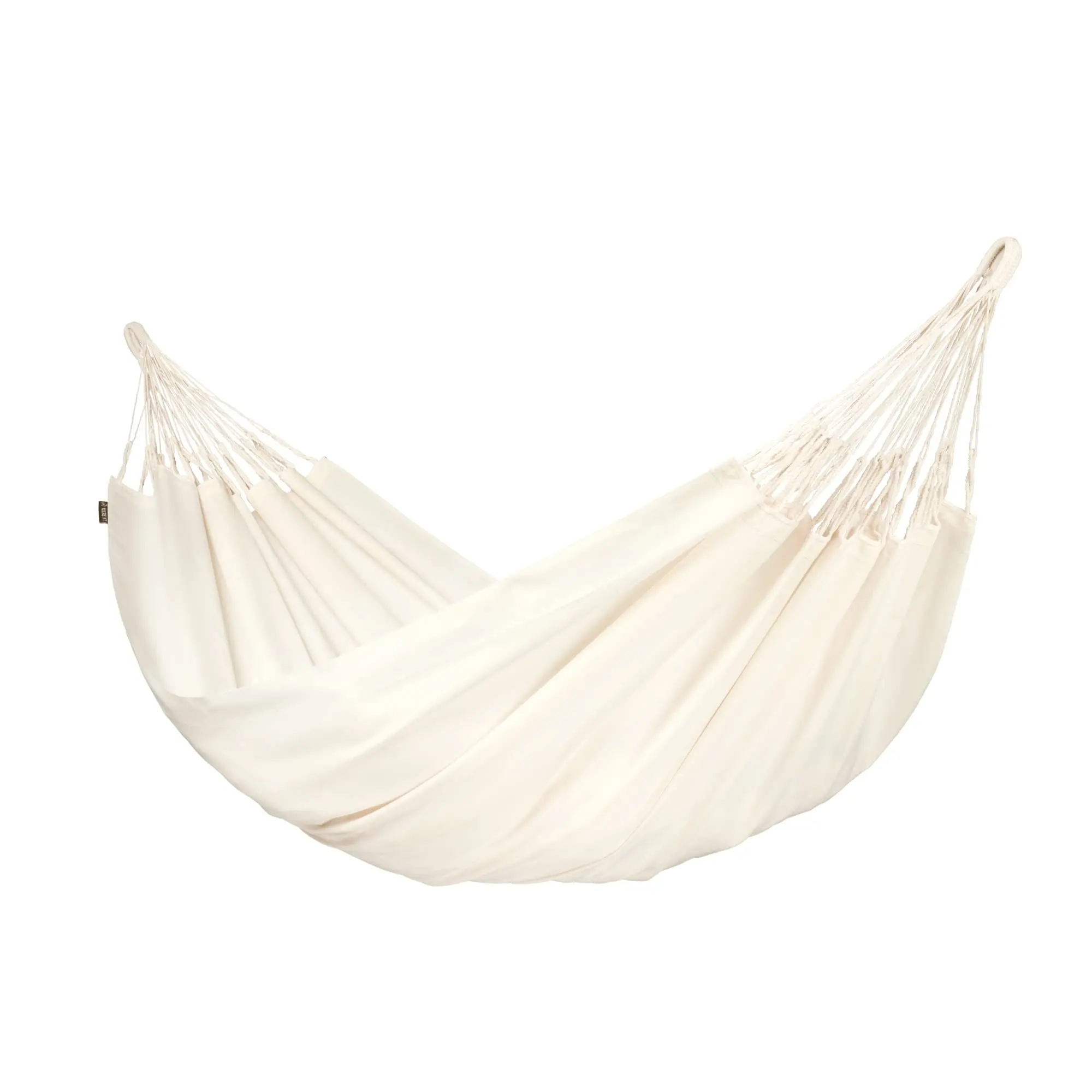 Brisa Double Outdoor Hammock — Colombian-Made Polypropylene, UV & Weather Resistant, for Backyard & Patio - Almond