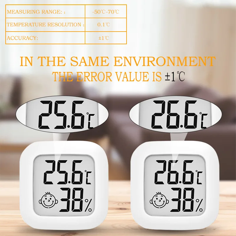 XIAOMI YOUPIN Mini Thermometer Indoor Digital LCD Temperature Sensor Humidity Meter Thermometer Room Hygrometer Weather Station