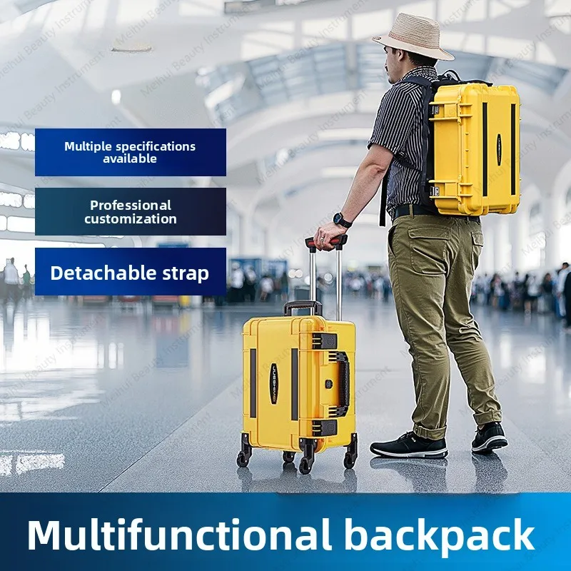 صندوق معدات التصوير الفوتوغرافي على ظهره هارد شل مقاوم للماء حقيبة ظهر بلاستيكية SLR معدات الكاميرا صندوق الأدوات