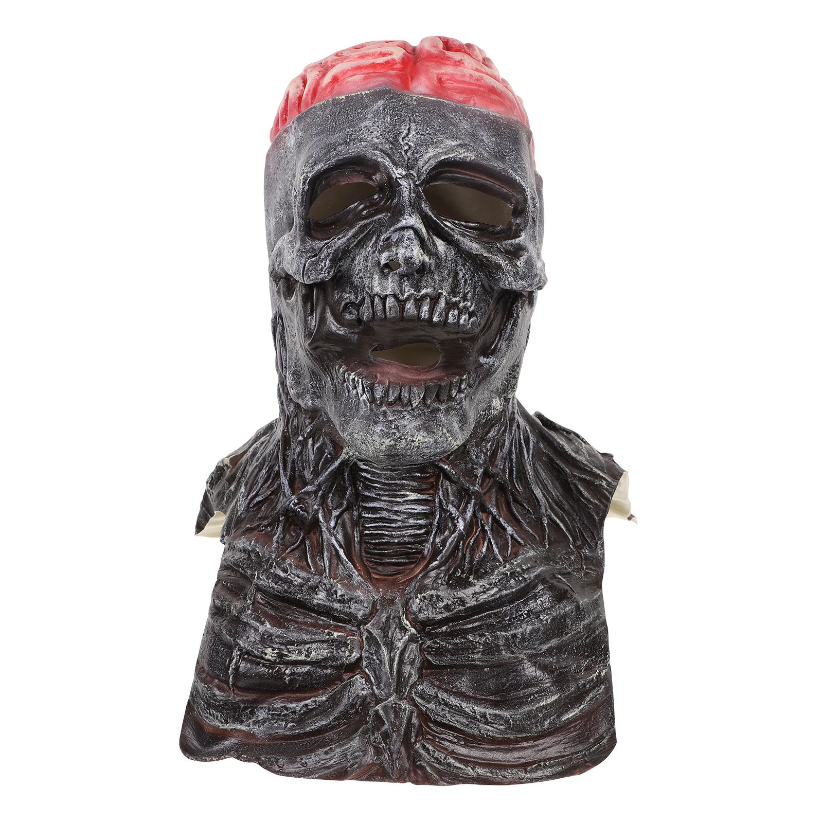 Maschera con teschio in lattice Costume horror di Halloween Accessorio Costumi Cosplay Orribili e divertenti