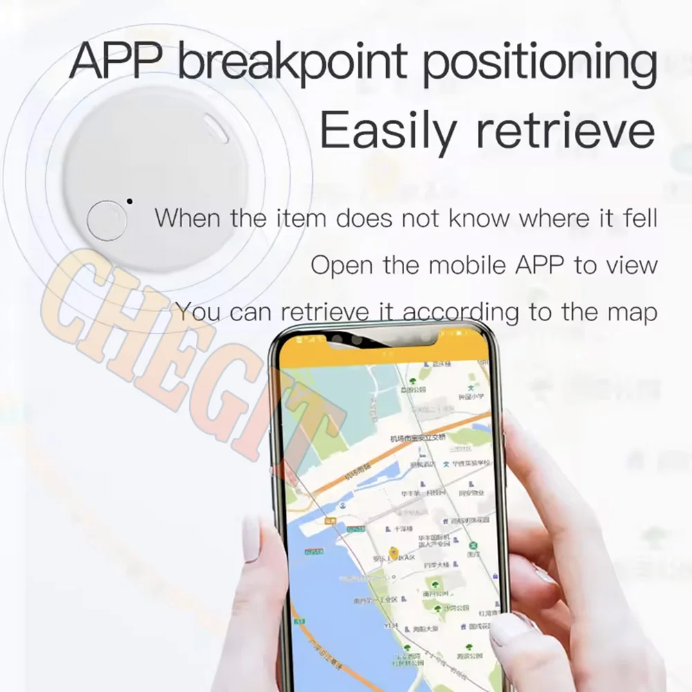 Mini GPS-locator AntiLost Alarm Portemonnee Sleutelhanger Smart Tag Bluetooth-compatibele Tracer-sleutelhanger Hond Huisdier Kind Tracker Key Finder