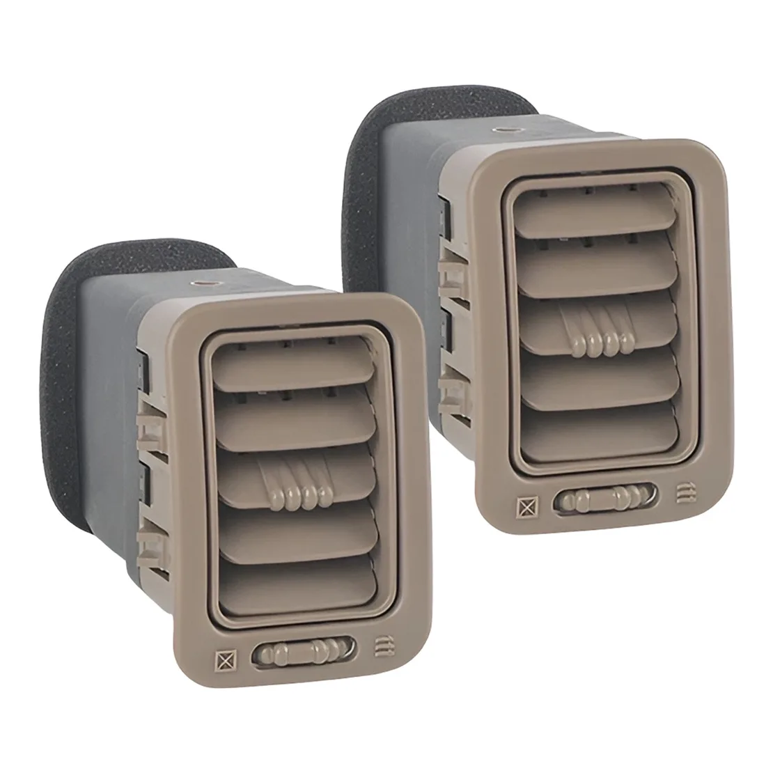 

15176085 2 шт. коричневые пластиковые дефлекторы воздуховодов кондиционера/отопителя для правой стороны приборной панели, подходят для Chevrolet Silverado GMC Sierra 1500 2000-2006