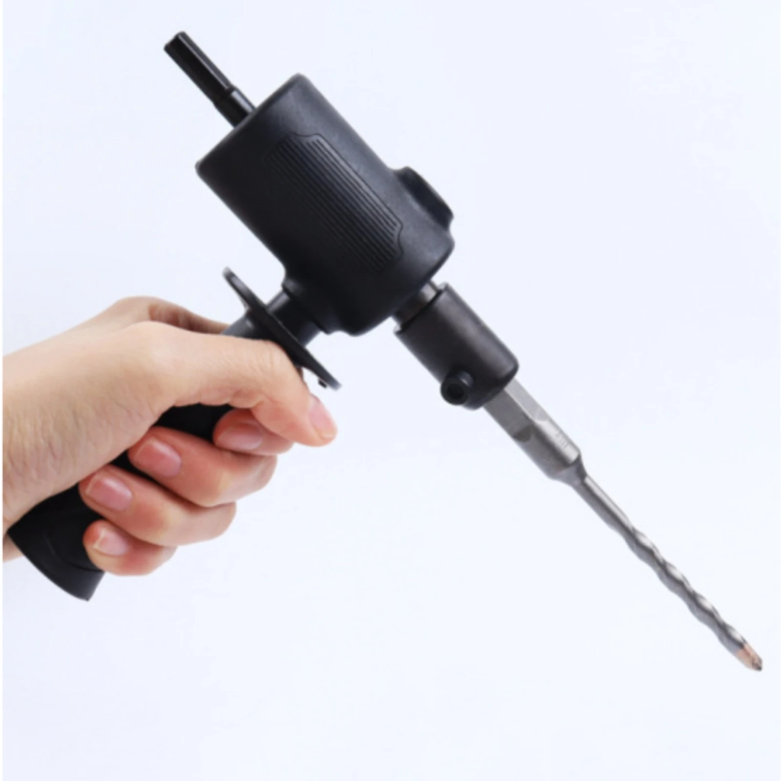Drill-to-Hammer Converter Head Textured Grip Electric Drill Hammer Adapter Hammering Tool Adapter Side Handle Round Hand
