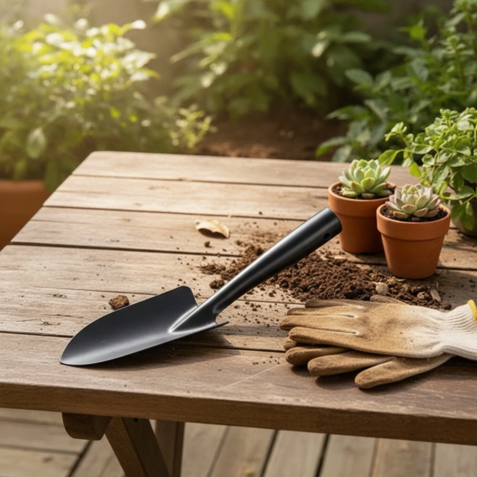 Garden Shovel Heavy Duty Garden Spade Hand Trowel Sturdy Tool Compact for Gardeners, Gardening, Potting