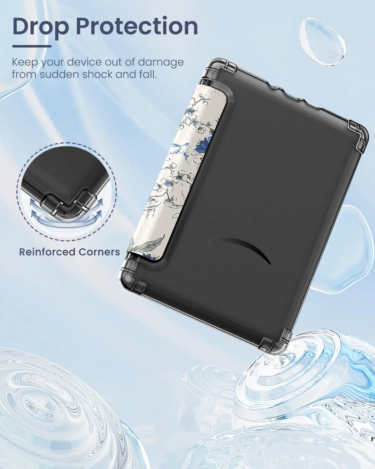 MoKo-Coque arrière en TPU souple et transparente, coque légère, ultra claire, tout nouveau Kindle, 6 \