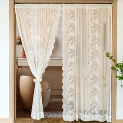 YanYangTian Romantic Lace Sheer Rod Pocket Luxury Curtain Tulle French window bedroom Living room Partition Curtain Home Decor