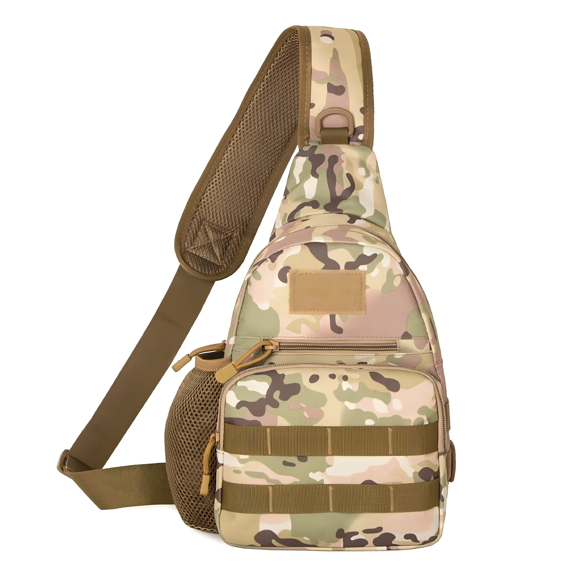 Pequeno ao ar livre tático camuflagem chaleira saco de peito molle bolsa caminhadas mochila náilon caça pesca camo caminhadas bolsa ombro
