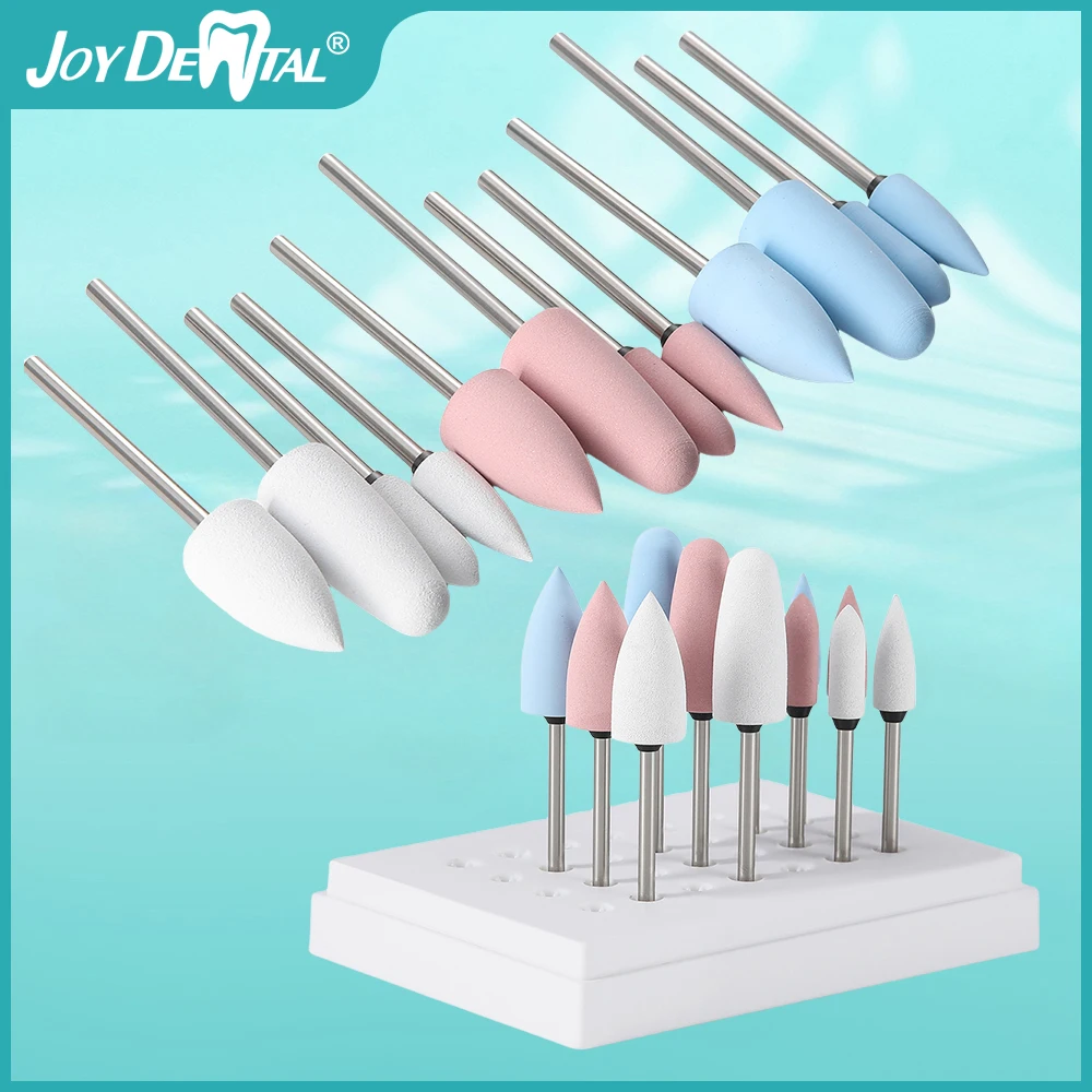 

12 шт./кор., стоматологические силиконовые шлифовальные головки, набор полировальных боров с оксидом алюминия для аксессуаров для стоматологических инструментов AZDENT