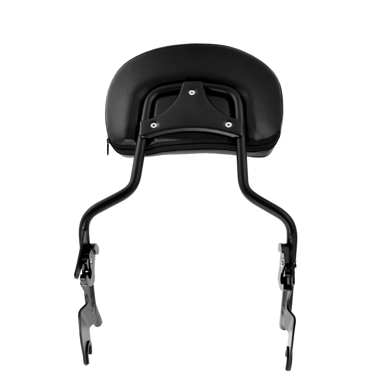 HCMOTORKU Motorcycle Detachable Sissy Bar Rear Backrest Pad Black/Chrome 2009-2022