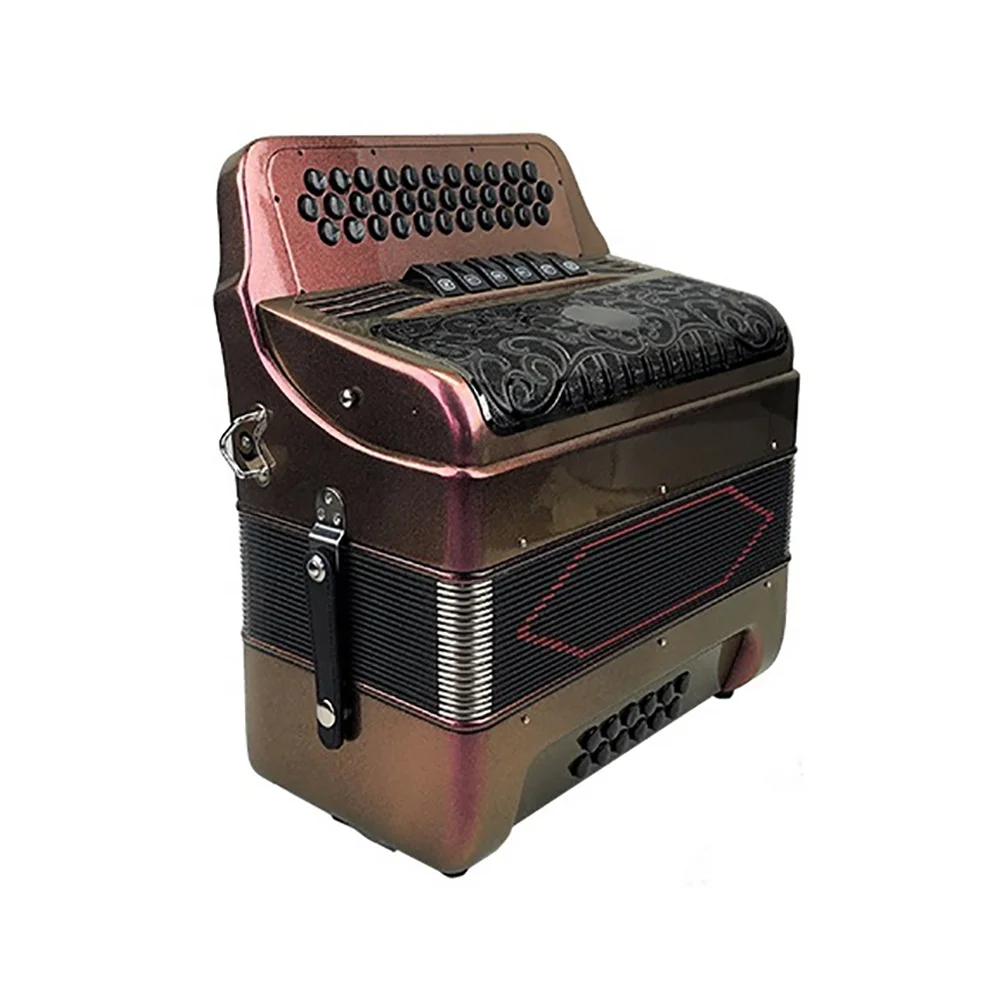 المهنية الصف الأكورديون 34 زر 12 باس 6 سجلات Diatonic الأرجواني JB3412E نموذج أزرار الشواية السوداء OEM