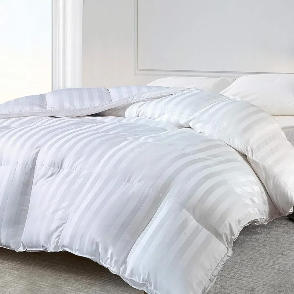 

King Comforter 500 Thread Count Cotton Damask Duraloft Down Alternative Comforter Quilt White Freight Free Duvets Home Textile