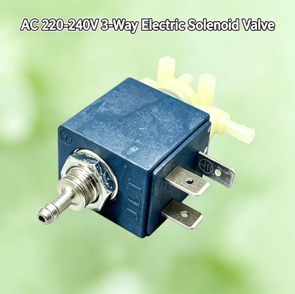 JLT P3T0301 AC220-240V 2-Pos 3-Way Solenoid Valve 4.3mm N/C N/O High Pressure for Garment Steamer Iron Coffee Machine Steam DIY