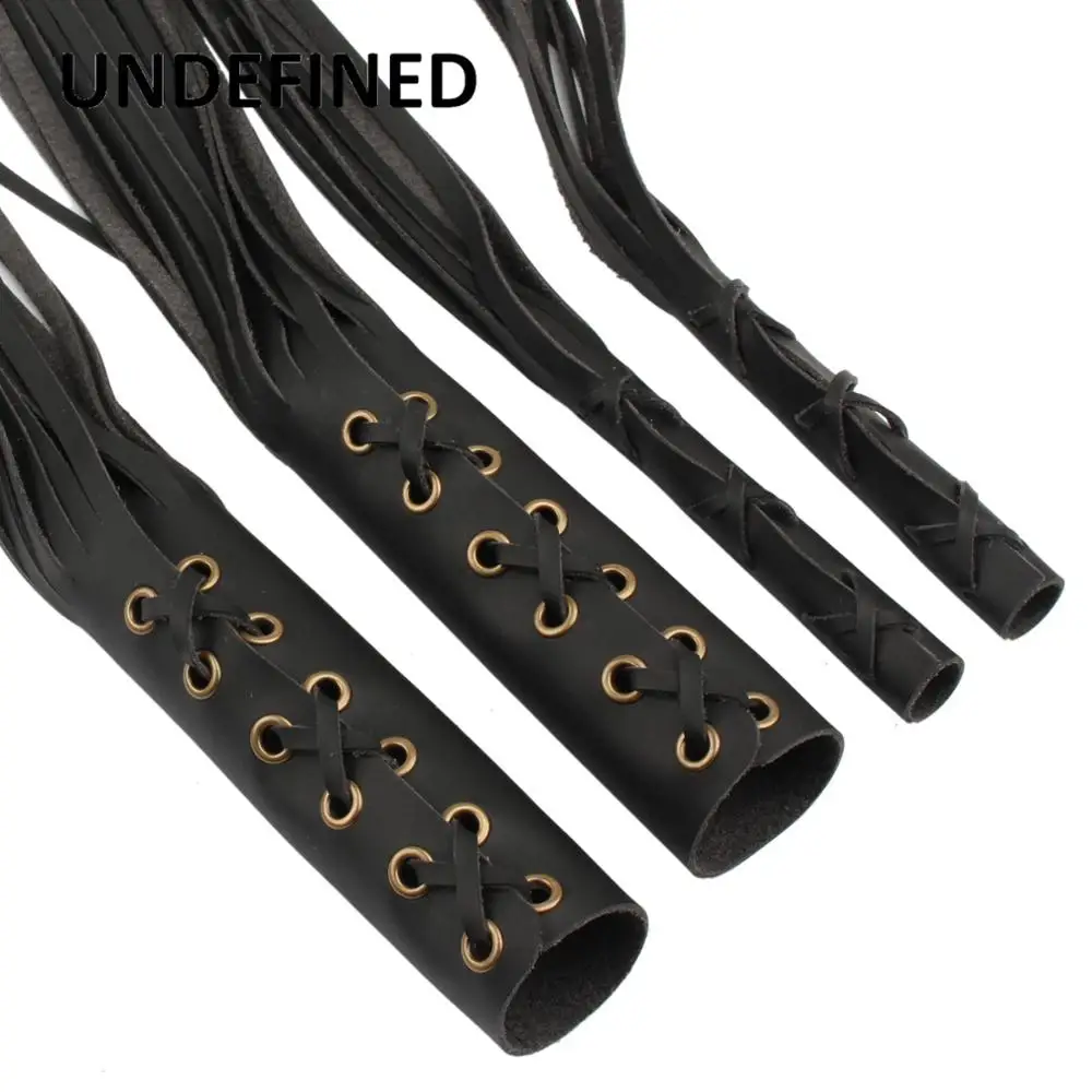 Handlebar Motorcycle Fringe Hand Grips PU Leather Tassel Brake Lever Cover Universal For Harley Cruiser Chopper Bobber Custom