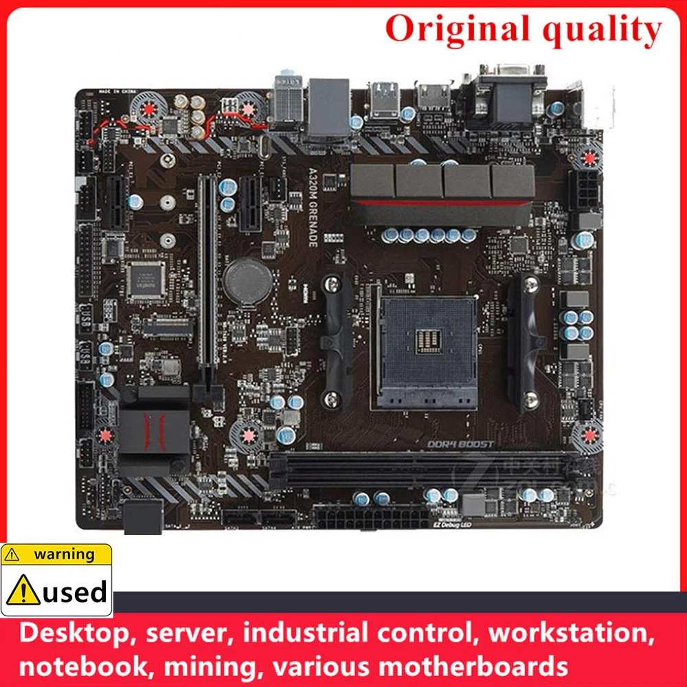 

For A320M GRENADE Motherboards Socket AM4 DDR4 32GB For AMD A320 Desktop Mainboard SATA III USB3.0