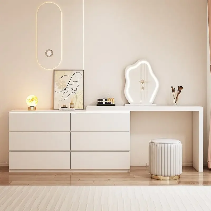 Dresser bedroom modern simple chest cabinet integrated small apartment light luxury bedside cabinet dressing cabinet retractable