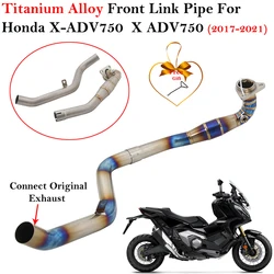 Titanium Alloy For Honda XADV750 X ADV750 ADV 750 Motorcycle Exhaust System Escape Modified Front Pipe Link Original Muffler