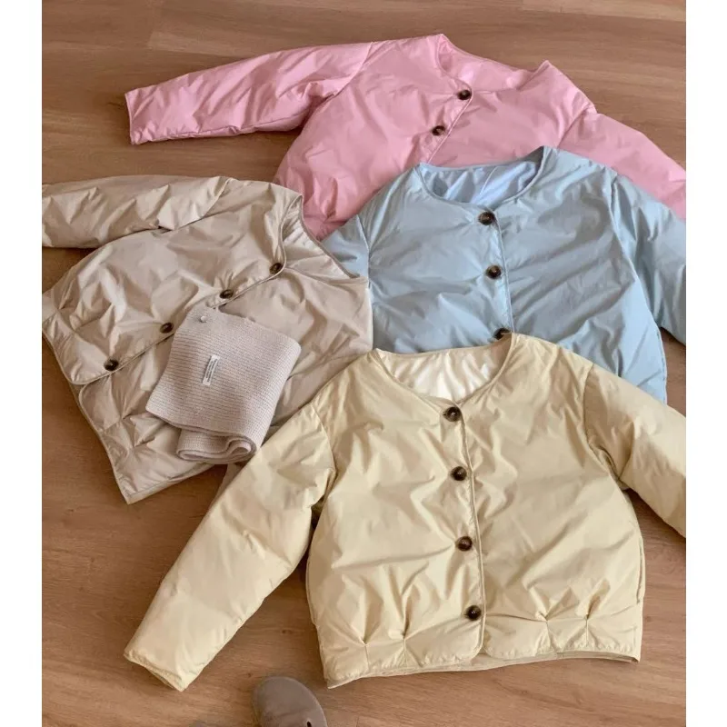 Modelos femininos outono inverno casaco jaqueta para baixo pato branco em torno do pescoço doce engrossado personalizado confortável versátil