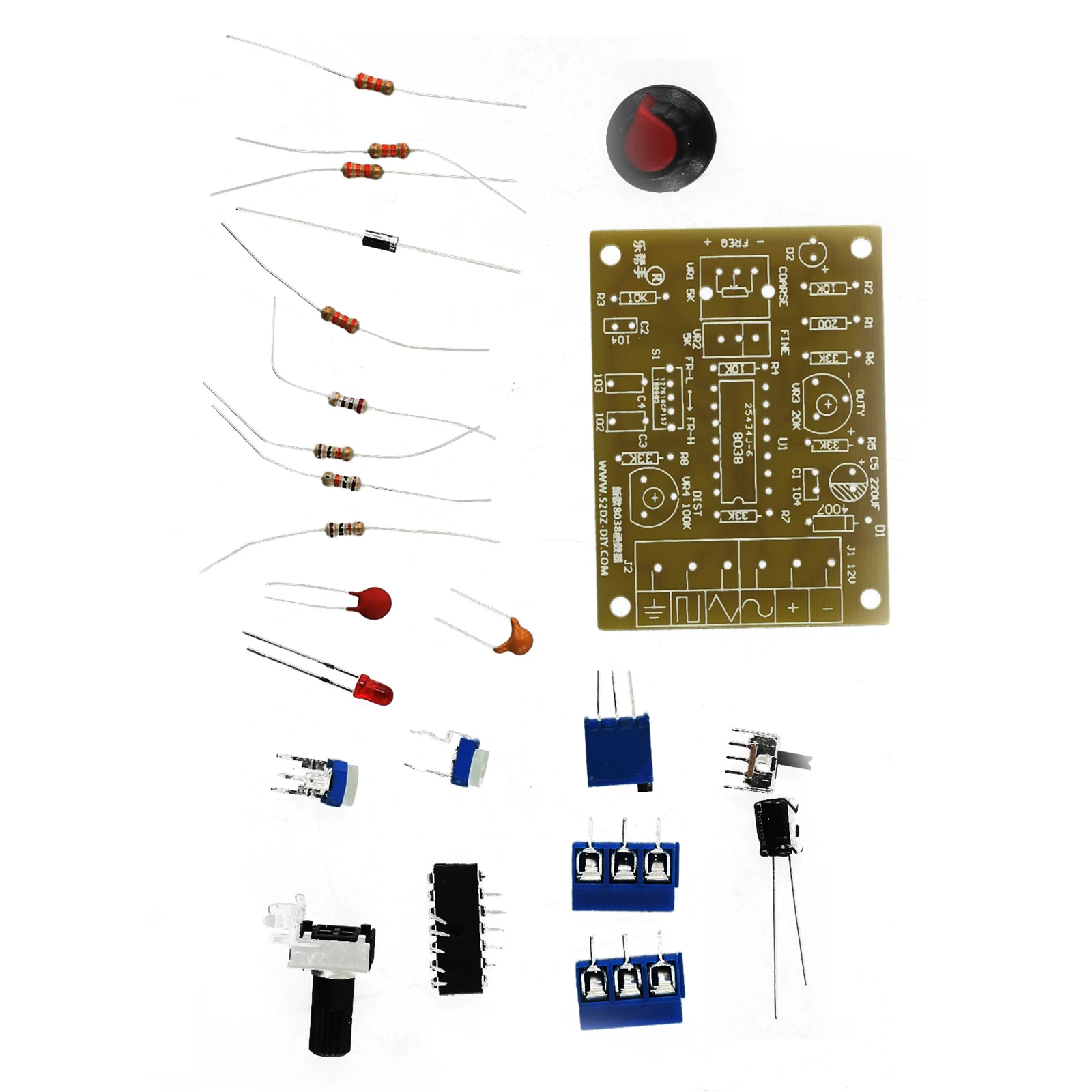 ICL8038 Signal Generator Module DIY Kit for Triangular Square and Sine Wave Outputs Perfect for Circuit Projects