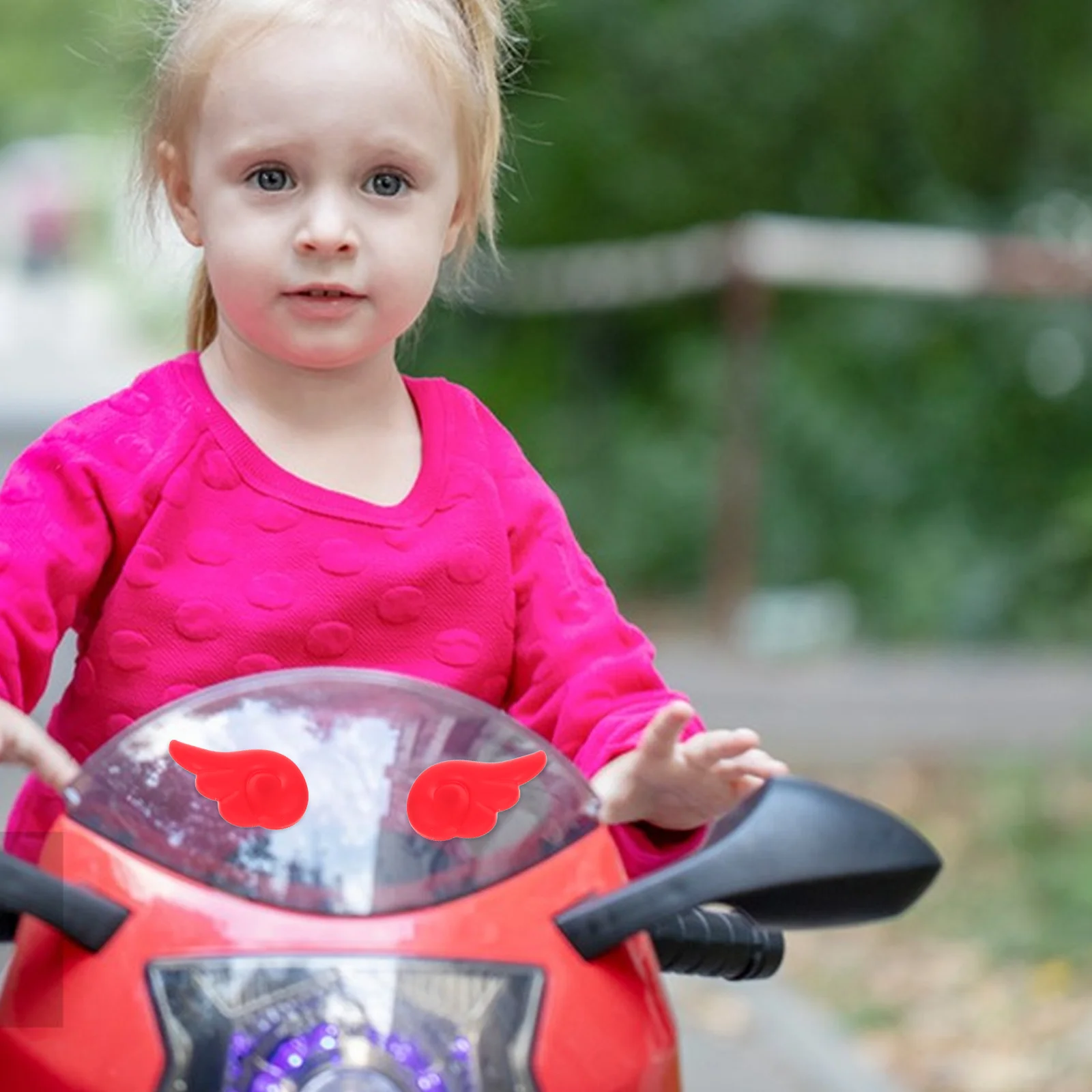 

1Pair Wings Decoration Solid Material Impact Buffer Unique Touch Bike Accessories Protection Style