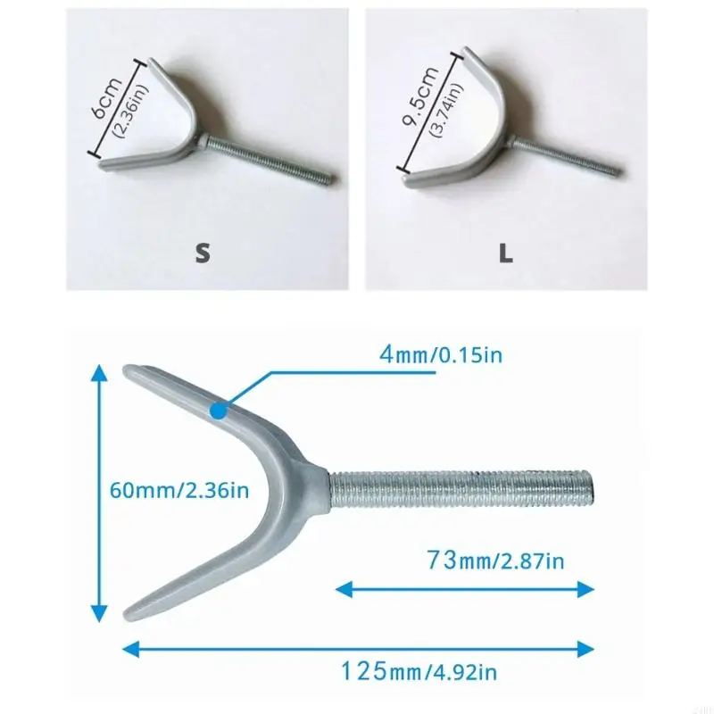 مجموعة من قطعتين من قضبان المغزل على شكل حرف Y لبوابة أمان الدرج مع مسمار طويل جدًا 24BE