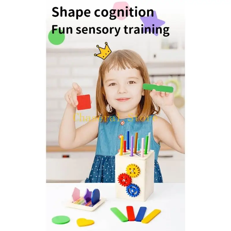 E7CE Portable edukacyjna zabawka dla małych dzieci 1-3 Wciągające i sortowanie kształtu liczenie gry sensory