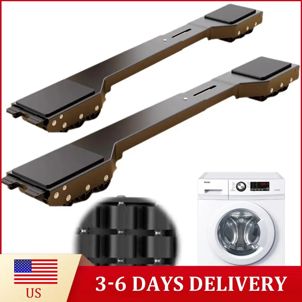 

Комплект из 2 тележек-подставок для мебели и техники с колесами, регулируемые 21-28 дюймов, грузоподъемность 700 фунтов, для перемещения кухонных холодильников и сейфов