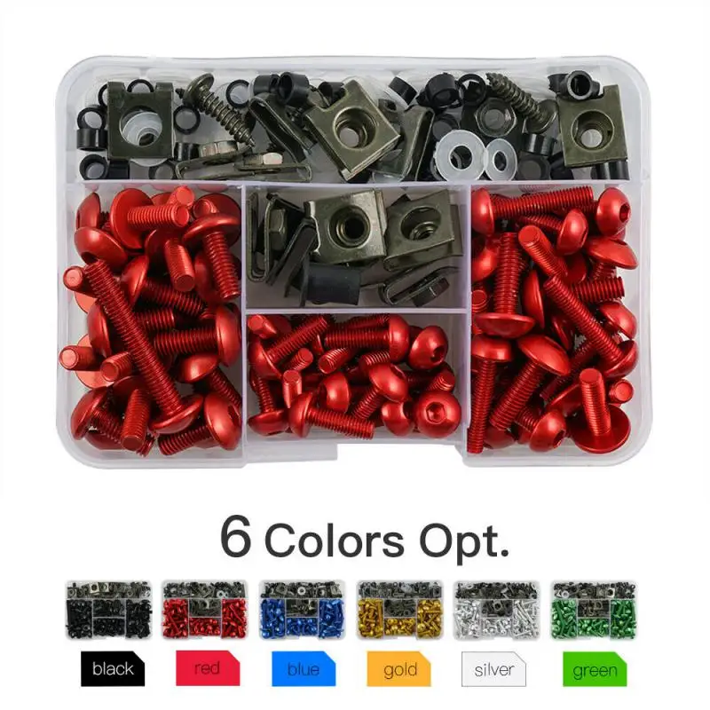 Universal Motorcycles Fairing Bolt Kit Fastener Clips Screw Bodywork Screws For Honda Kawasaki Motorbike Fastener Accessories