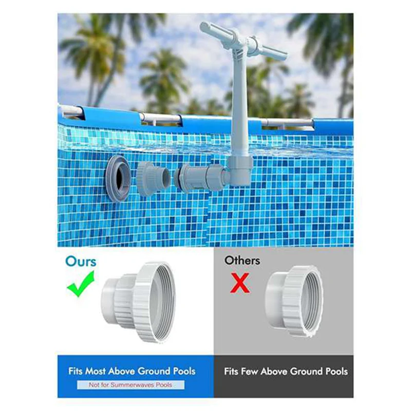 

AZ-Double Head Swimming Pool Fountain Stand Pool Cooling Sprinkler System With Adjustable Height Pool Sprinkler Fountain Durable