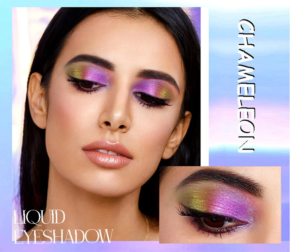 อายแชโดว์เนื้อลิควิด 6 สี ผลิตภายใต้แบรนด์ส่วนตัว รับทำโลโก้ อายแชโดว์เปลี่ยนสีตามแสง  เนื้อชิมเมอร์  ความเงางามสูง