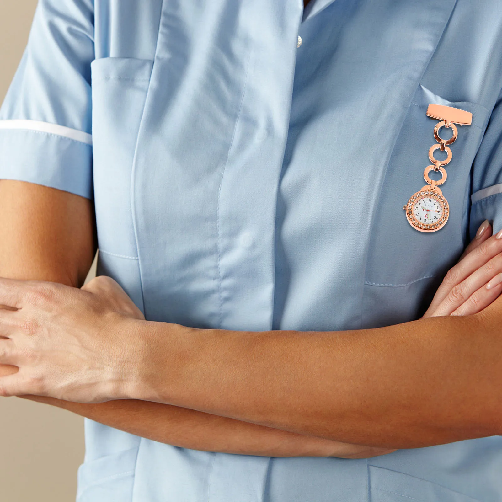 ساعة ممرضة معلقة على الصدر، ساعة جيب محمولة لامتحان الطلاب، مناسبة للأطباء والممرضات الطبية