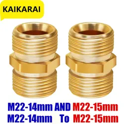 Złącze przedłużające węża myjki wysokociśnieniowej Mosiądz metryczny Gwint żeński M22 15 mm do M22 14 mm Złączka męska Adapter złącza węża