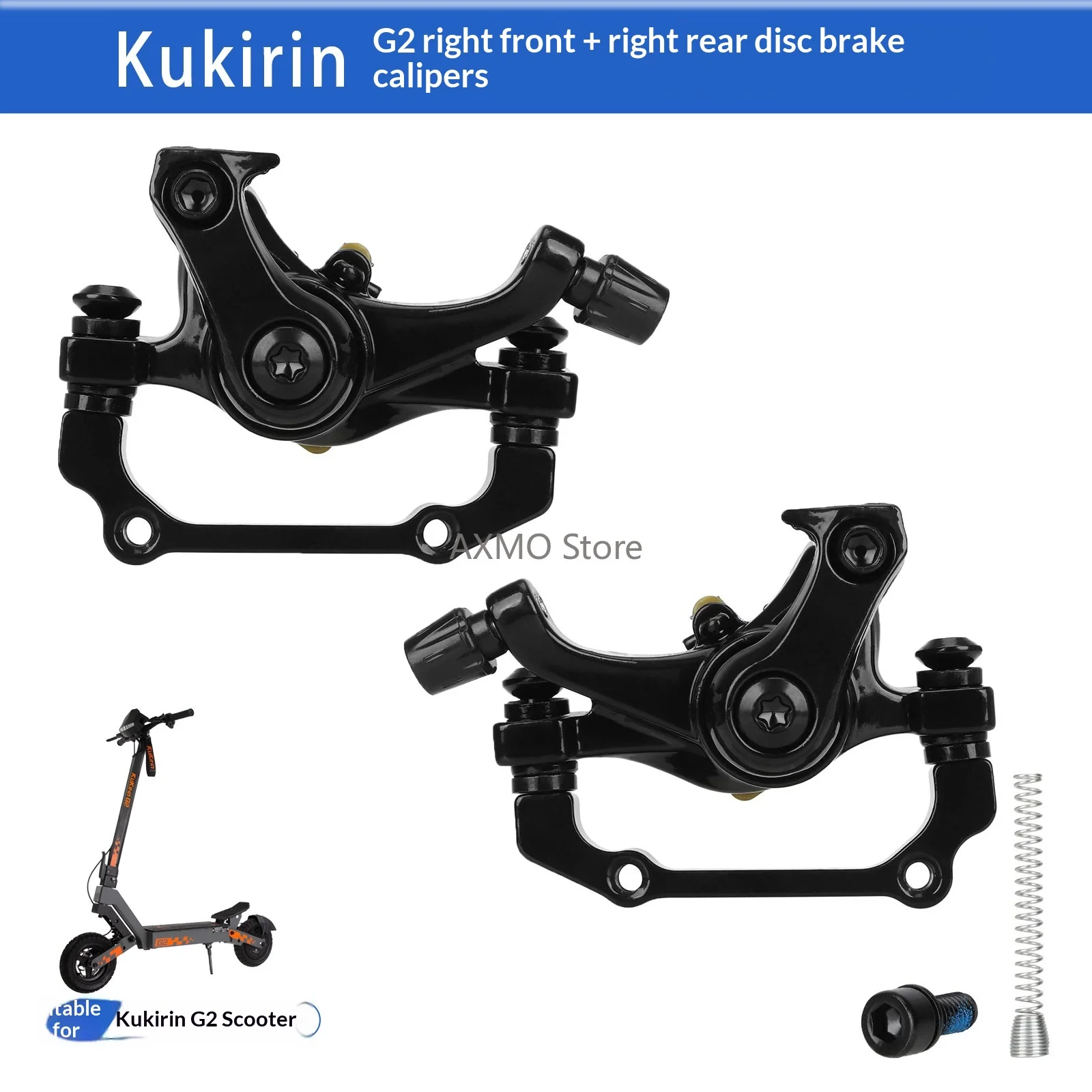 

Electric Scooter Disc Brake Caliper for Kukirin G2 Right Front Rear Aluminum Alloy Brake Spring Replacement Accessories