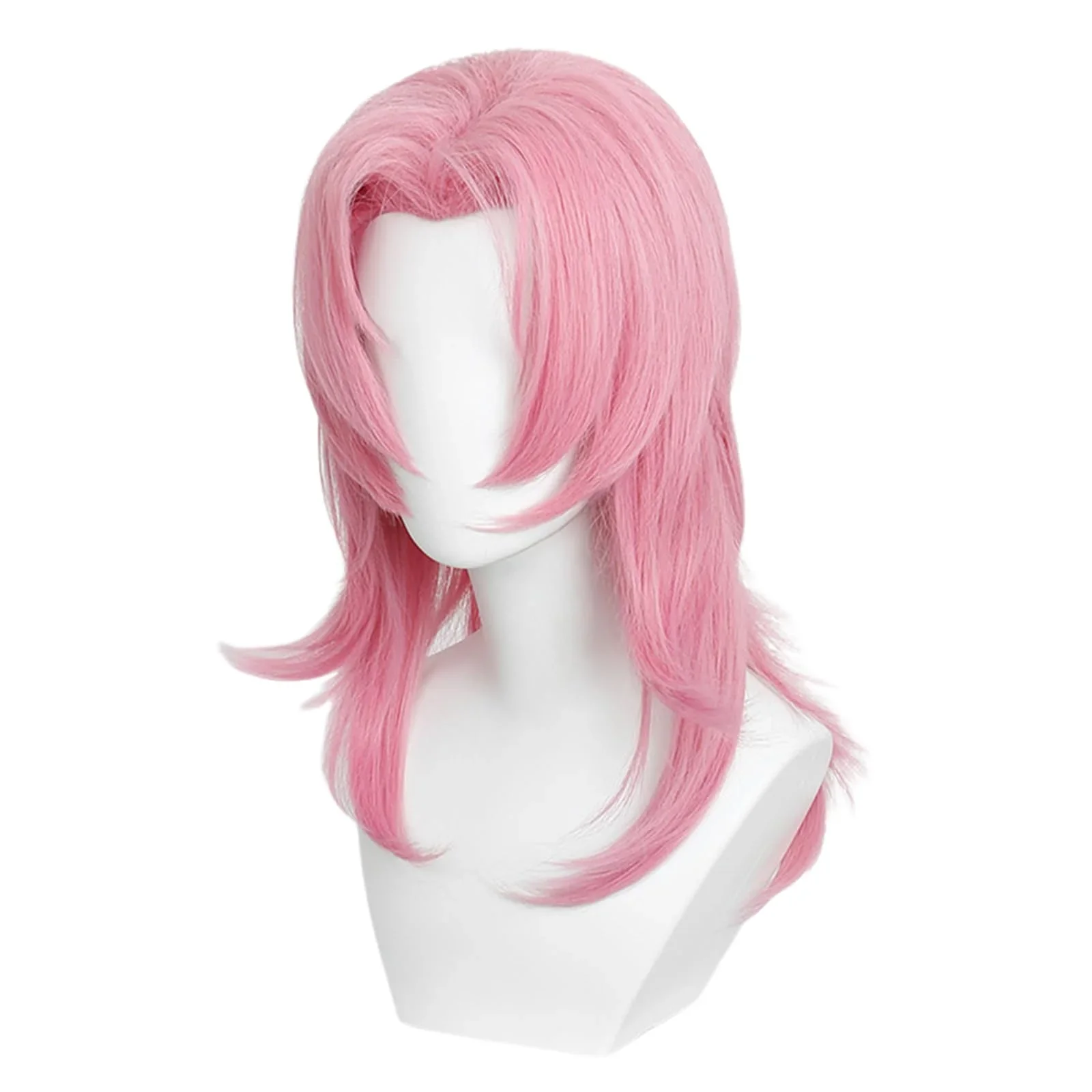 

2025 Halloween Light pink mid-part anti-warped hair chemical fiber synthetic wig | animated KPop Demon Hunters character romanti