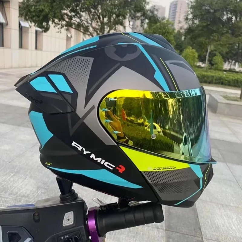 RYMIC Vinyage Motorcycle Flip Up Helmet Motorbike Full Face Modular Motorcycle Riding Helmets Capacete Mota Cascos Moto