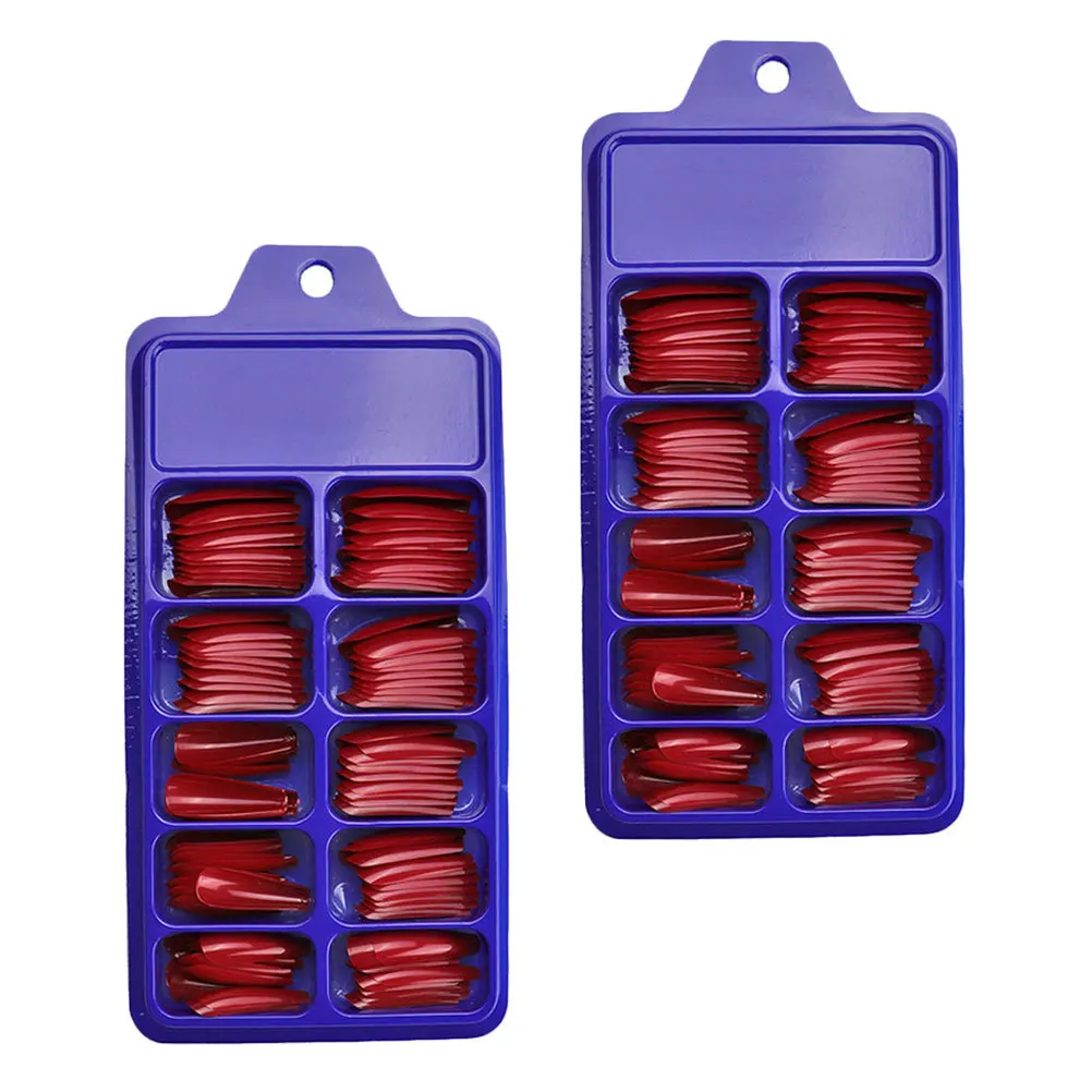 200 szt. Kolorowe sztuczne paznokcie bardzo długie pełne pokrycie baleriny do nakładania dla kobiet narzędzia do manicure bardzo długie tipsy