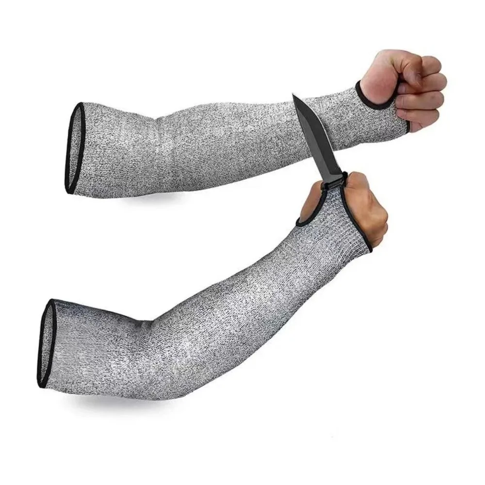

Thumb Hole 5 HPPE Cut-resistant Arm Sleeve Cut Resistant Anti Abrasion Safety Protecter Arm Sleeve 15/20/25/30/35/40/45cm