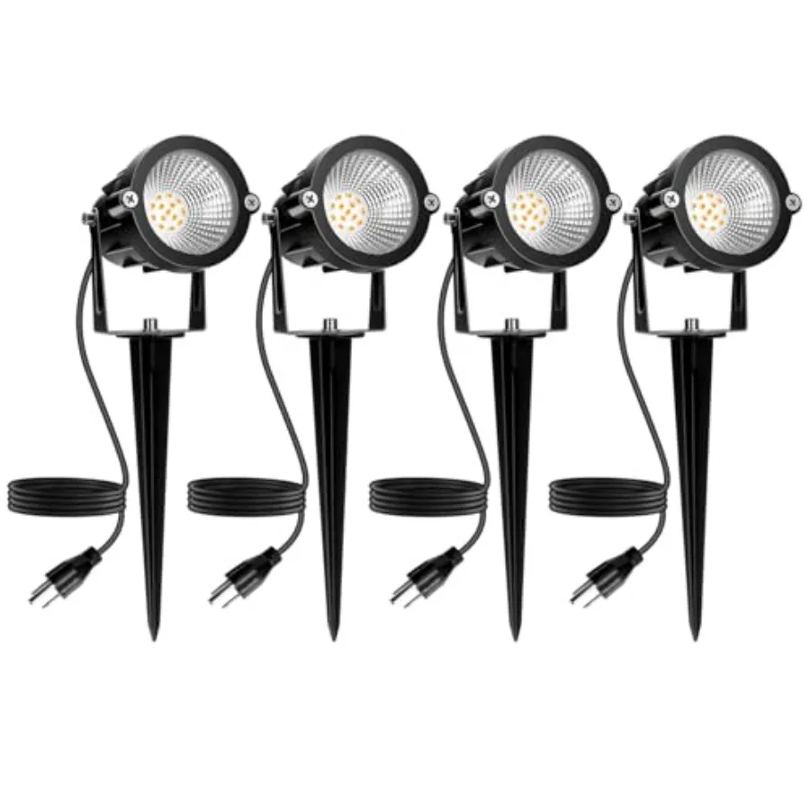 

Уличный прожектор 2700K 10W LED для сада, двора, деревьев, 120В, с подключением к сети, ландшафтное освещение с защитой IP65