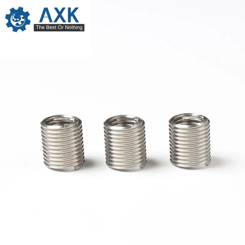 50pcs M2.5*0.45*2D Wire Thread Insert Stainless Steel Wire Screw Sleeve M2.5 Screw Bushing Helicoil Wire Thread Repair Inserts