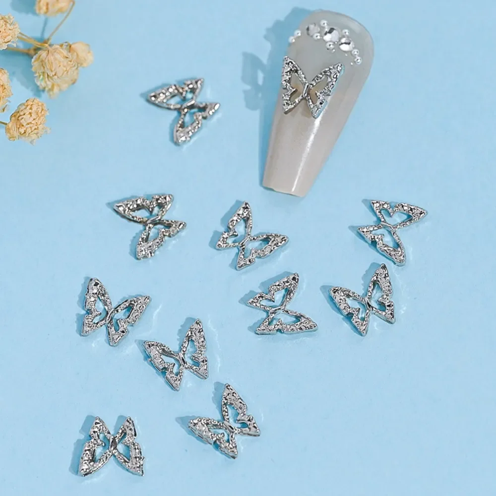 20 قطعة أجنحة الماس بريق الجوف فراشة مسمار السحر ثلاثية الأبعاد الفراشات شكل السحر للأظافر الأحجار الكريمة مسمار الفن لوازم الديكور