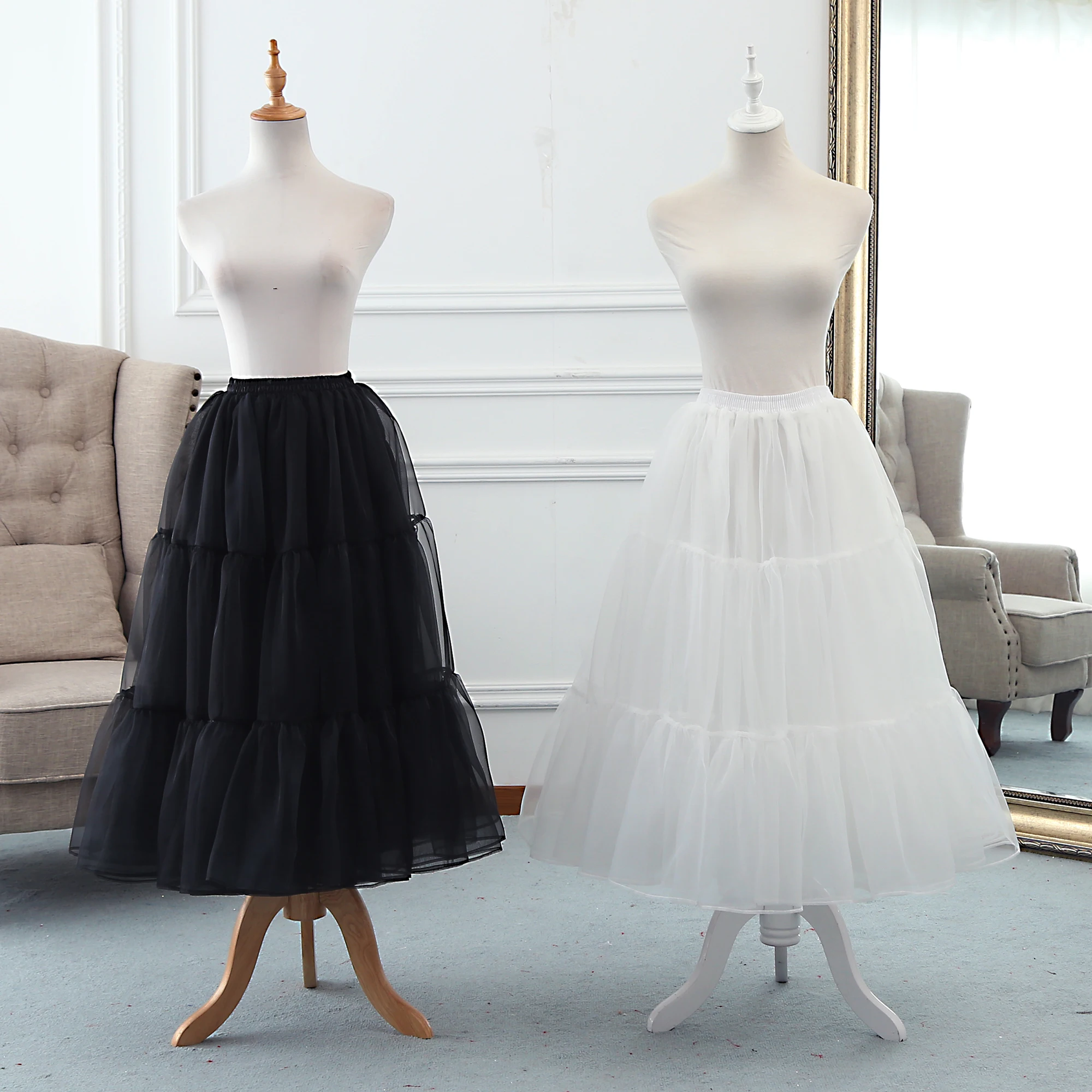 Crinoline Lolita Lolita Gauze Skirt Long Daily Violence Soft Veil Boneless Slip Dress Soft Girl Skirt Pettiskirt