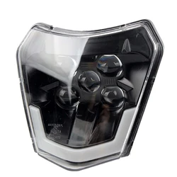 MotorcMotocross Headlight Plate Fairingycle Powermotor For KTM LED EXC XC SXF XCW SX MX 250 300 450 Dirt Bike Moto Accesorios