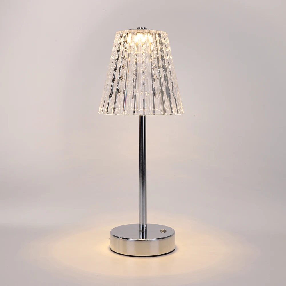 Klasyczna przenośna lampka nocna z możliwością przyciemniania bezprzewodowa lampa stołowa 3-kolorowa regulowana bateria do dekoracji salonu w sypialni