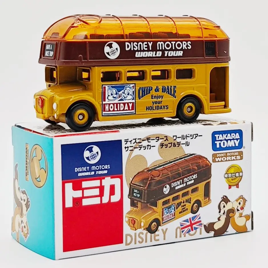 TAKARA TOMY Disney Bus Chip en Dale Legering Auto Speelgoedmodel Collectie Cadeau voor kinderen