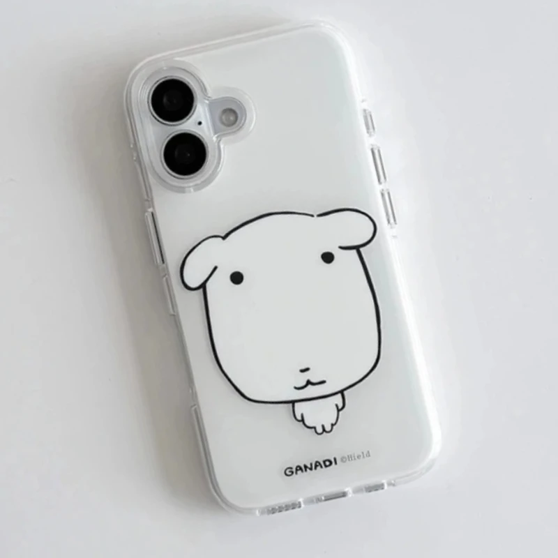 Koreanische Niedliche Weiße Welpen-Handyhülle für iPhone 18 17 Air 16 15 14 13 12 11 Pro Max 16e 17e X XR XS Max 7 8 Plus Weiche Hülle – Detail 5