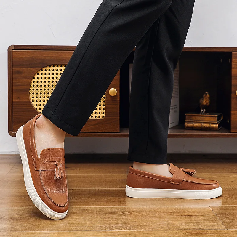 Men Casual Shoes Fashion Men Shoes Handmade Suede Genuine Leather Mens Loafers Moccasins Slip On Men's Flats Male Driving Shoes