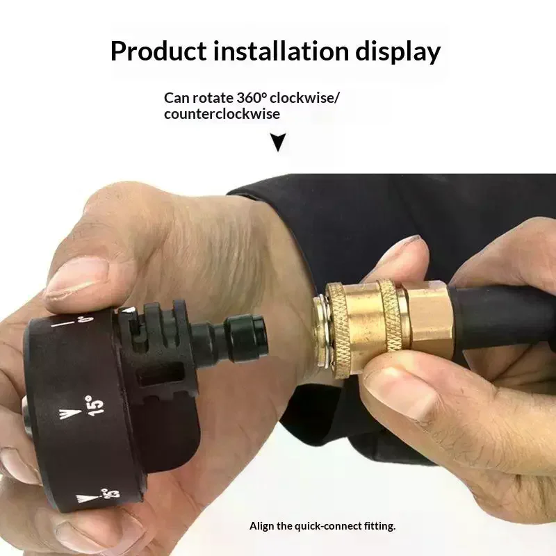 6in1 High Pressure Washer Nozzle 1/4Inch Multifunctional Change-Over Nozzle Quick Connect Efficient Washer Nozzle